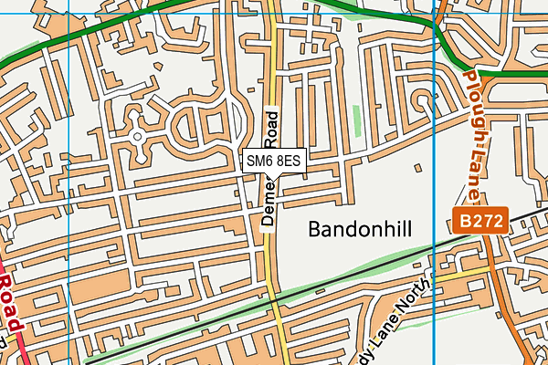 SM6 8ES map - OS VectorMap District (Ordnance Survey)