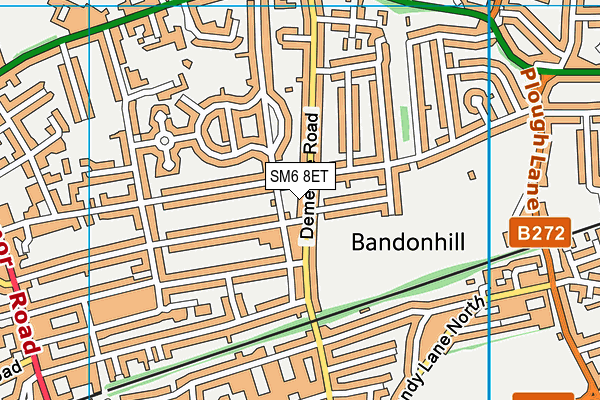 SM6 8ET map - OS VectorMap District (Ordnance Survey)