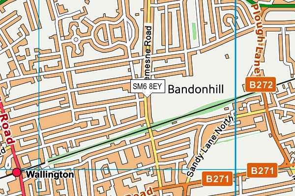 SM6 8EY map - OS VectorMap District (Ordnance Survey)