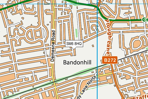 SM6 8HQ map - OS VectorMap District (Ordnance Survey)