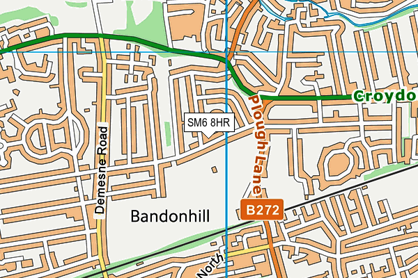 SM6 8HR map - OS VectorMap District (Ordnance Survey)