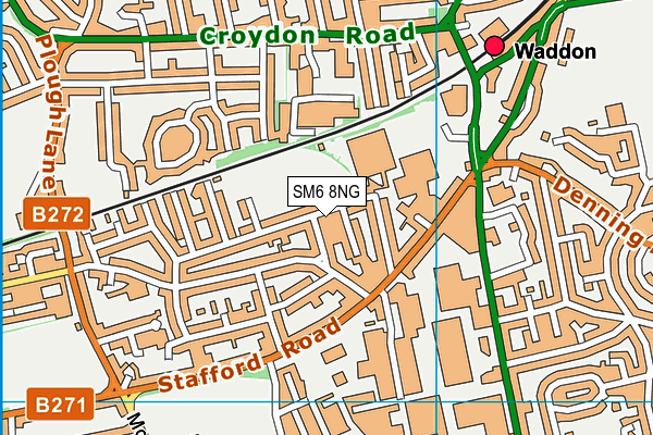 SM6 8NG map - OS VectorMap District (Ordnance Survey)