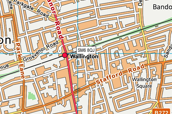 SM6 8QJ map - OS VectorMap District (Ordnance Survey)