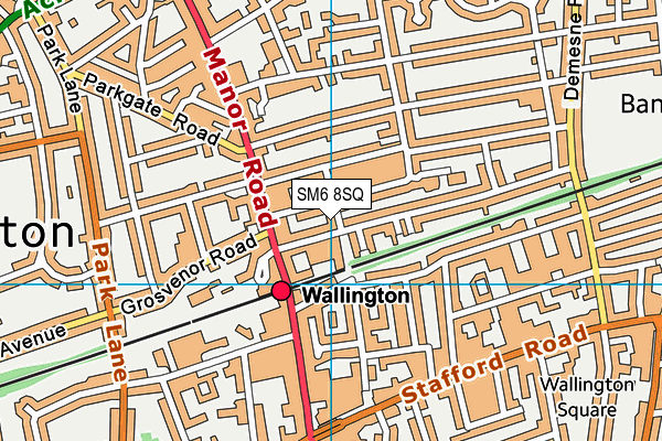 SM6 8SQ map - OS VectorMap District (Ordnance Survey)