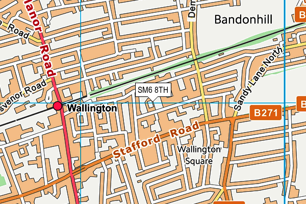 SM6 8TH map - OS VectorMap District (Ordnance Survey)