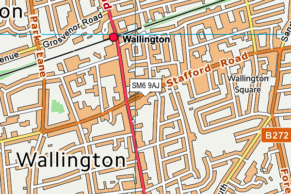 Map of MAGNOLIA COURT (WALLINGTON) RESIDENTS COMPANY LIMITED at district scale