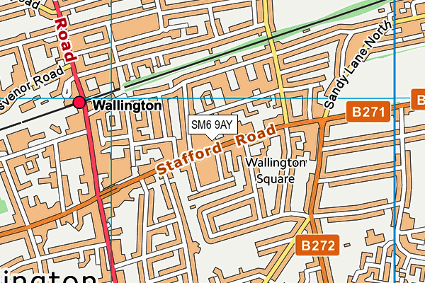 Map of WALLINGTON CAFE DEL MAR LIMITED at district scale