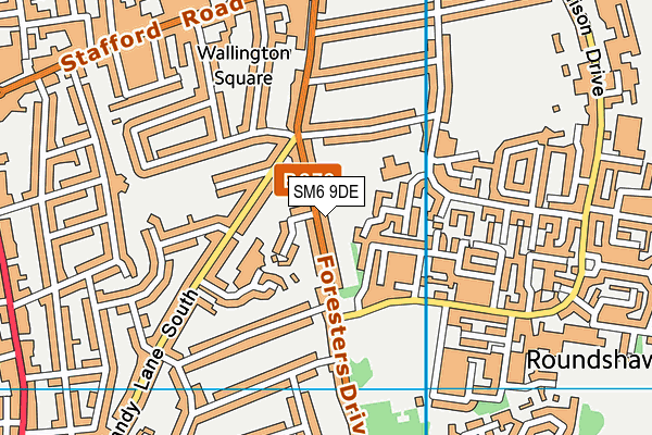 Roundshaw Park map (SM6 9DE) - OS VectorMap District (Ordnance Survey)