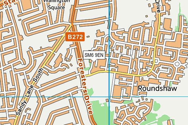 SM6 9EN map - OS VectorMap District (Ordnance Survey)