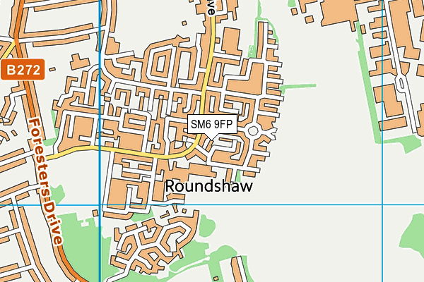 SM6 9FP map - OS VectorMap District (Ordnance Survey)