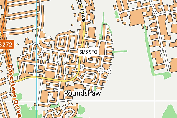 SM6 9FQ map - OS VectorMap District (Ordnance Survey)