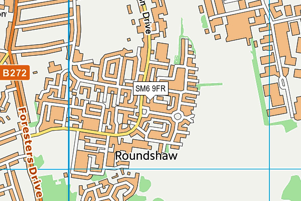 SM6 9FR map - OS VectorMap District (Ordnance Survey)