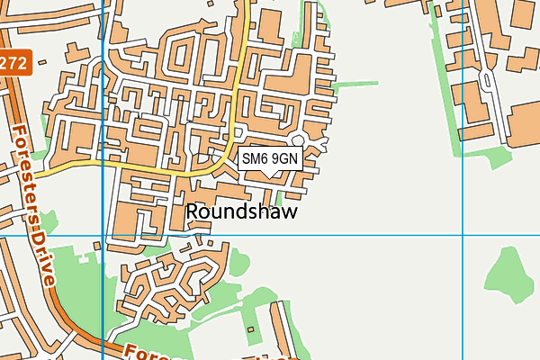 SM6 9GN map - OS VectorMap District (Ordnance Survey)