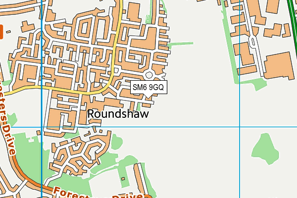 SM6 9GQ map - OS VectorMap District (Ordnance Survey)