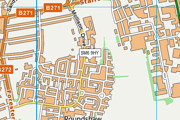 St Elphege's RC Infants' School map (SM6 9HY) - OS VectorMap District (Ordnance Survey)