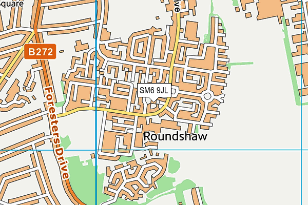 SM6 9JL map - OS VectorMap District (Ordnance Survey)
