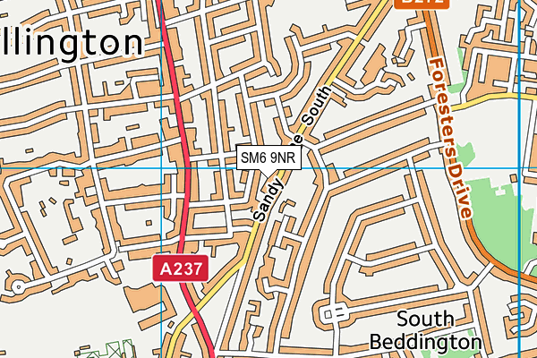 SM6 9NR map - OS VectorMap District (Ordnance Survey)