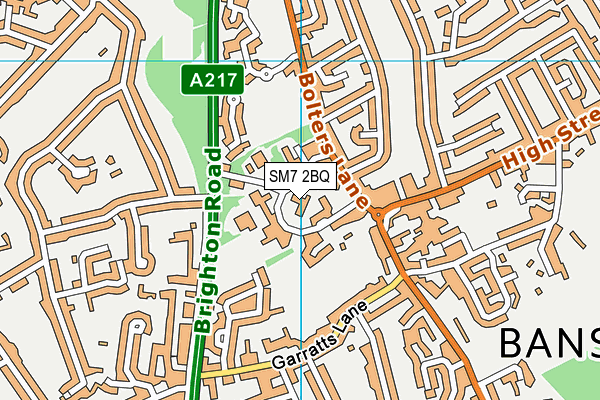 Banstead Infant School map (SM7 2BQ) - OS VectorMap District (Ordnance Survey)