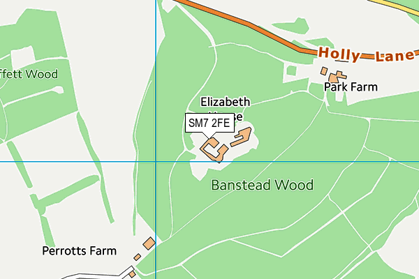 SM7 2FE map - OS VectorMap District (Ordnance Survey)