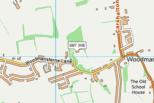 SM7 3HB map - OS VectorMap District (Ordnance Survey)