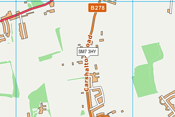 SM7 3HY map - OS VectorMap District (Ordnance Survey)