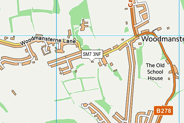 SM7 3NF map - OS VectorMap District (Ordnance Survey)