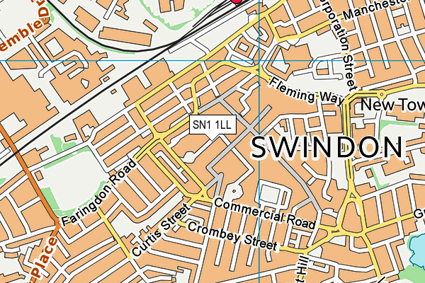 Buzz Gym (Swindon) map (SN1 1LL) - OS VectorMap District (Ordnance Survey)