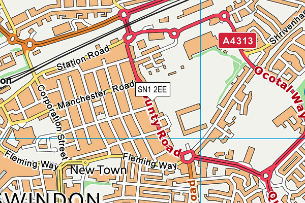 Swindon Athletic Track map (SN1 2EE) - OS VectorMap District (Ordnance Survey)