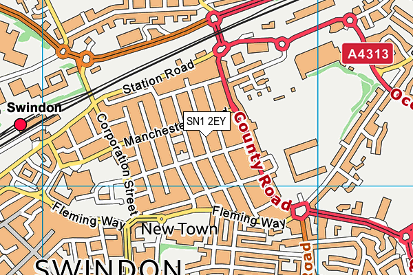 SN1 2EY map - OS VectorMap District (Ordnance Survey)