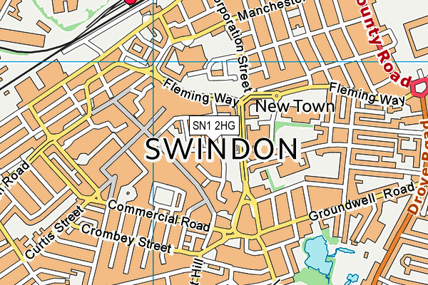 SN1 2HG map - OS VectorMap District (Ordnance Survey)