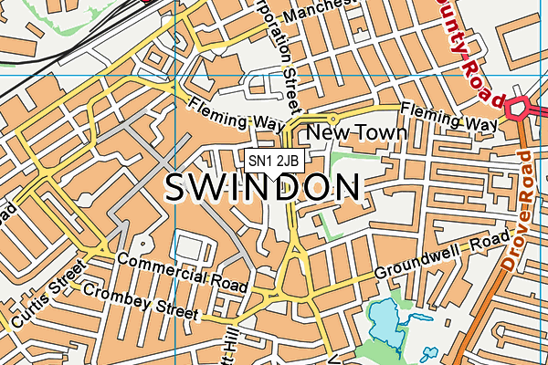 SN1 2JB map - OS VectorMap District (Ordnance Survey)