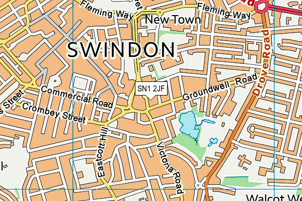 SN1 2JF map - OS VectorMap District (Ordnance Survey)