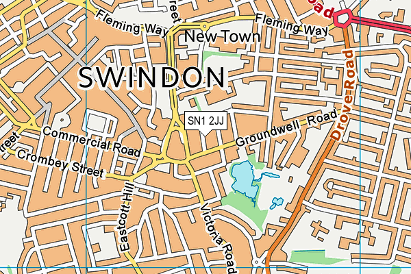 SN1 2JJ map - OS VectorMap District (Ordnance Survey)