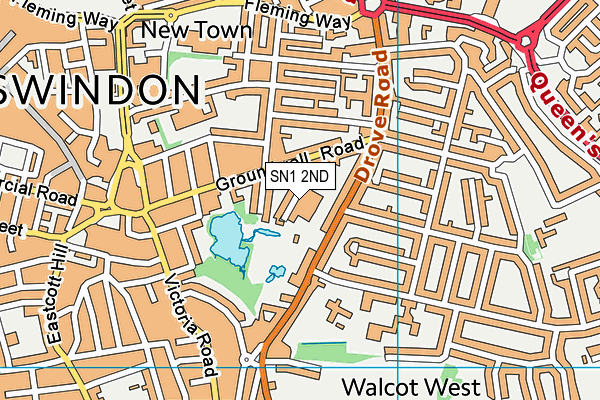 SN1 2ND map - OS VectorMap District (Ordnance Survey)