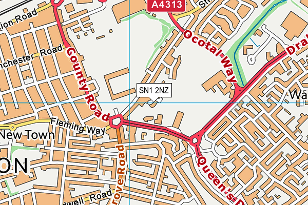 SN1 2NZ map - OS VectorMap District (Ordnance Survey)