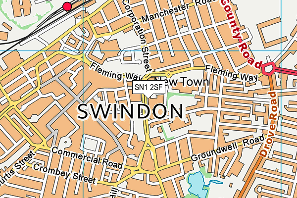 SN1 2SF map - OS VectorMap District (Ordnance Survey)