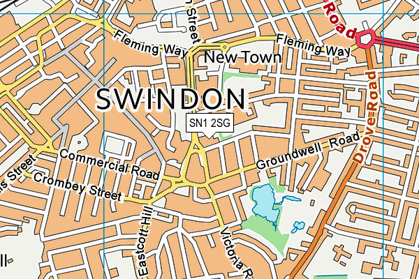 SN1 2SG map - OS VectorMap District (Ordnance Survey)