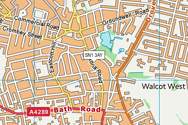 SN1 3AY map - OS VectorMap District (Ordnance Survey)