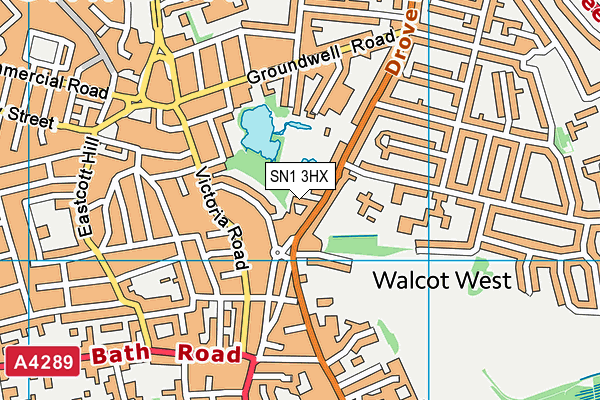 SN1 3HX map - OS VectorMap District (Ordnance Survey)