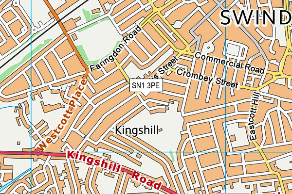 SN1 3PE map - OS VectorMap District (Ordnance Survey)