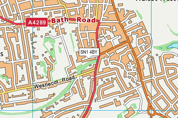 Lethbridge Primary School map (SN1 4BY) - OS VectorMap District (Ordnance Survey)