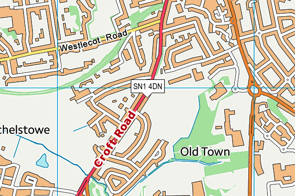 SN1 4DN map - OS VectorMap District (Ordnance Survey)