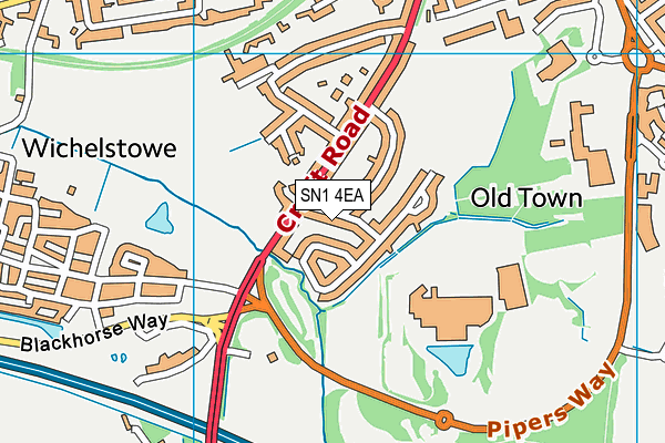 SN1 4EA map - OS VectorMap District (Ordnance Survey)