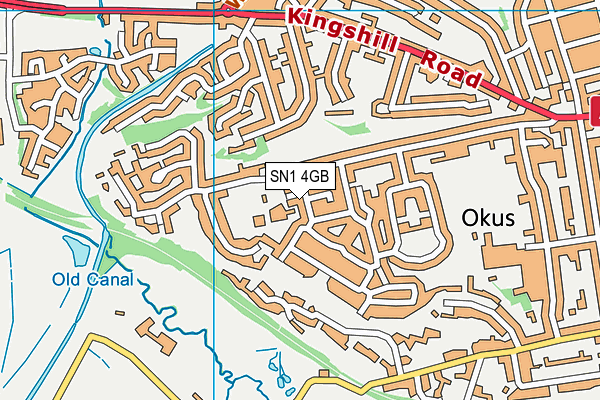 SN1 4GB map - OS VectorMap District (Ordnance Survey)