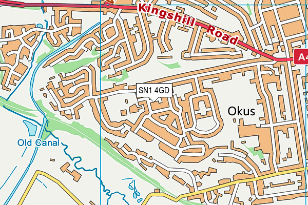 SN1 4GD map - OS VectorMap District (Ordnance Survey)