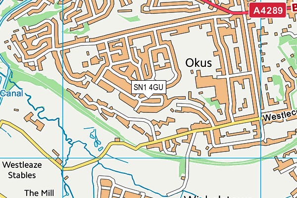 SN1 4GU map - OS VectorMap District (Ordnance Survey)