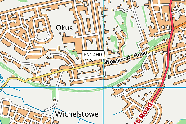 SN1 4HD map - OS VectorMap District (Ordnance Survey)