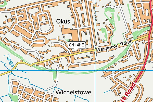 SN1 4HE map - OS VectorMap District (Ordnance Survey)