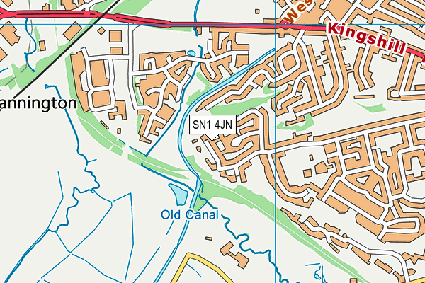 SN1 4JN map - OS VectorMap District (Ordnance Survey)