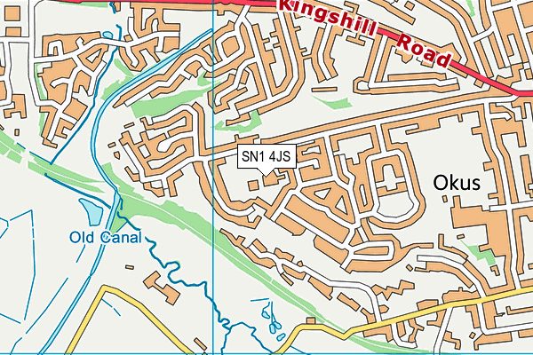 SN1 4JS map - OS VectorMap District (Ordnance Survey)